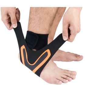 Ankle Support Brace Safety Running Basketball Sports Ankle Sleeves (Option: S-1pc-Left orange)